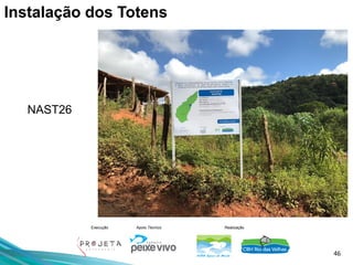 46
Execução Apoio Técnico Realização
NAST26
Instalação dos Totens
 