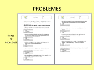 PROBLEMES
FITXES
DE
PROBLEMES
 