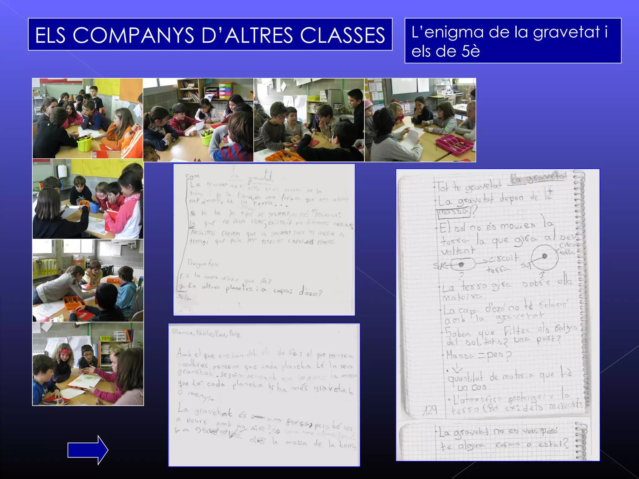 ELS COMPANYS D’ALTRES CLASSES   L’enigma de la gravetat i
                                els de 5è
 