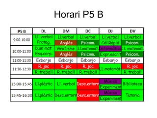 Horari P5 B 
