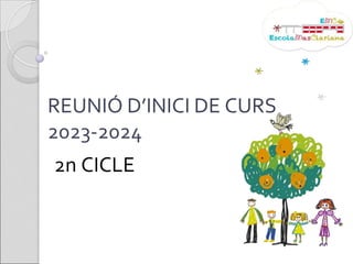 REUNIÓ D’INICI DE CURS
2023-2024
2n CICLE
 