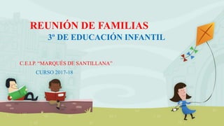 REUNIÓN DE FAMILIAS
3º DE EDUCACIÓN INFANTIL
C.E.I.P. “MARQUÉS DE SANTILLANA”
CURSO 2017-18
 