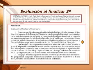 Evaluación al finalizar 3º
09/22/15
 