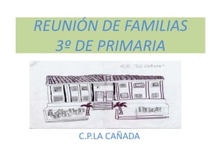 REUNIÓN DE FAMILIAS
  3º DE PRIMARIA




     C.P.LA CAÑADA
 