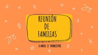 REUNIÓN
DE
FAMILIAS
3 AÑOS 3 TRIMESTRE
 