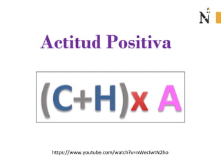 Actitud Positiva
https://www.youtube.com/watch?v=nWecIwtN2ho
 