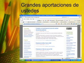 Grandes aportaciones de ustedes 