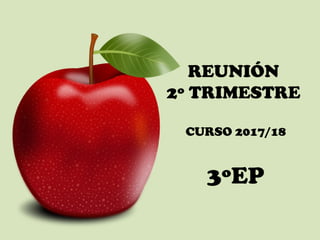 REUNIÓN
2º TRIMESTRE
CURSO 2017/18
3ºEP
 