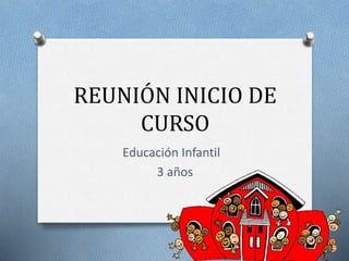 REUNIÓN INICIO DE
CURSO
Educación Infantil
3 años
 