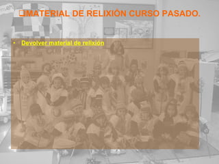 MATERIAL DE RELIXIÓN CURSO PASADO. Devolver material de relixión 