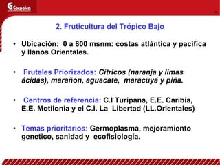 Investigacion en Fruticultura Colombiana CORPOICA
