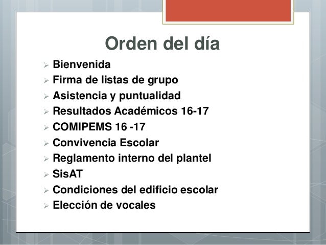 Los Mejores Ejemplos De Orden Del Día Para Reunión De Padres De Familia