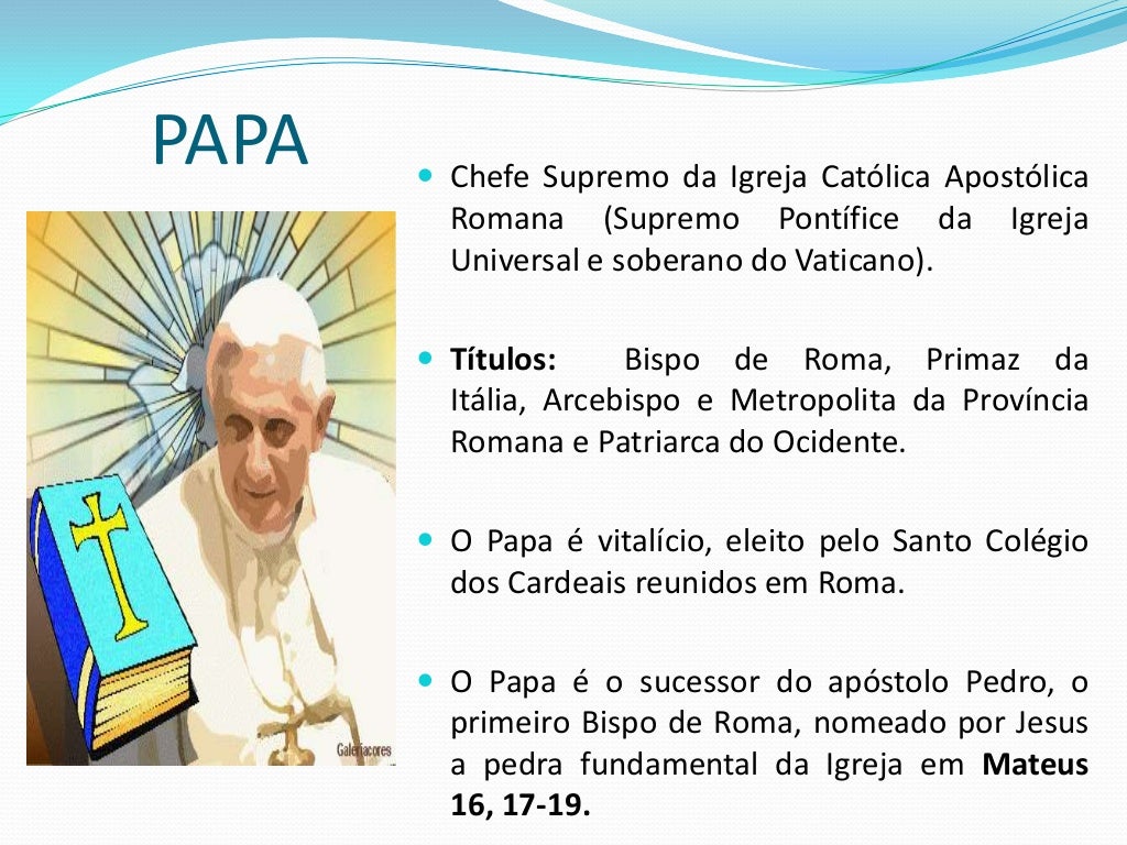 HIERARQUIA DA IGREJA CATÓLICA