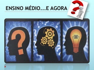 ENSINO MÉDIO...E AGORA
 