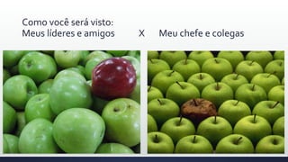 Como você será visto:
Meus líderes e amigos X Meu chefe e colegas
 