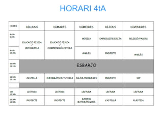 HORARI 4tA
 