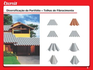 Diversificação do Portfólio – Telhas de Fibrocimento




                                                       8
 