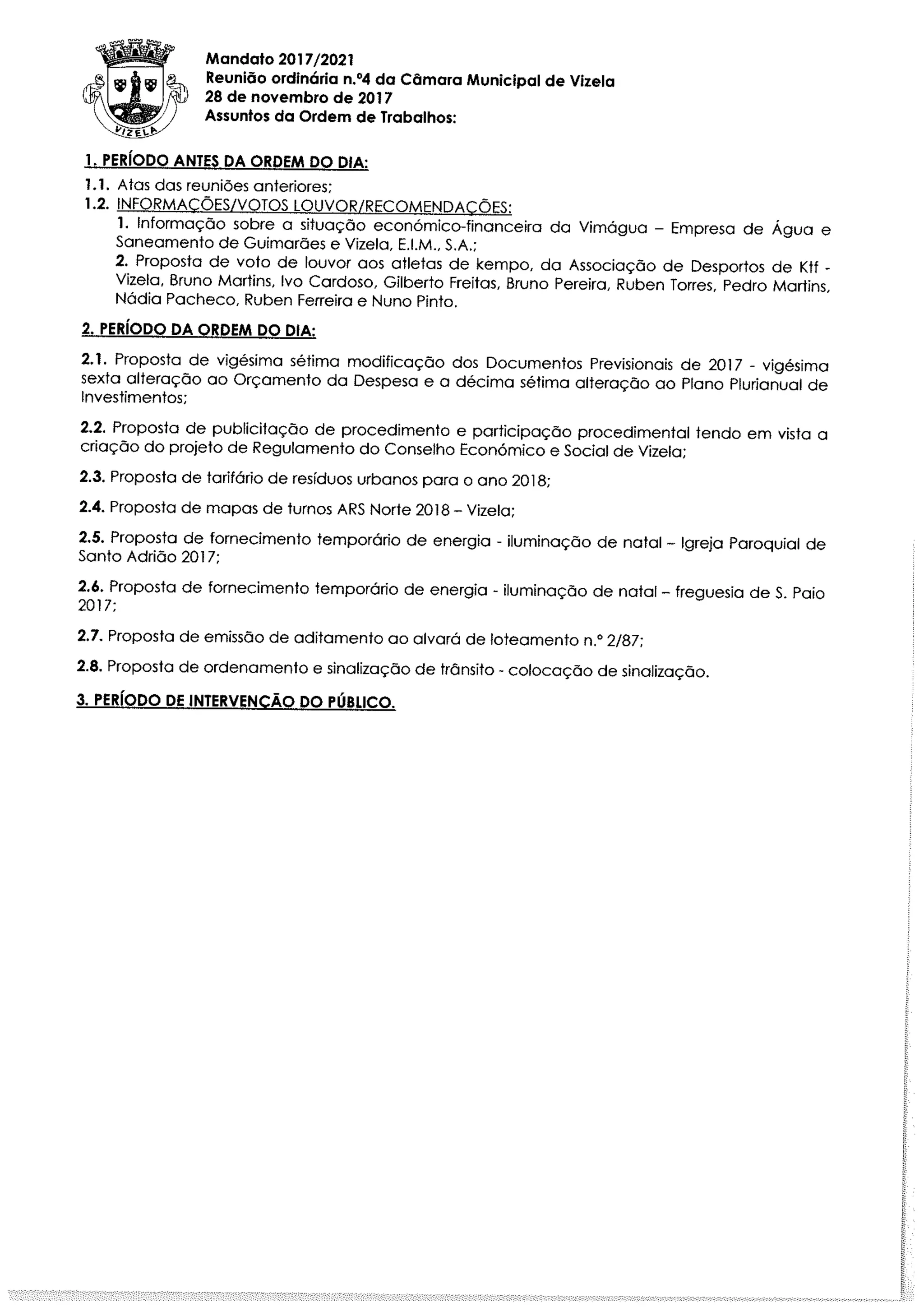 Reunião cm n.º4 28.11.17
