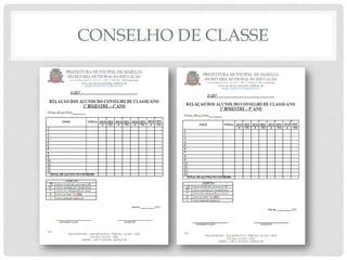 CONSELHO DE CLASSE
 