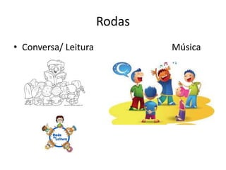 Rodas
• Conversa/ Leitura Música