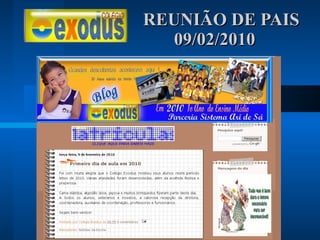 REUNIÃO DE PAIS  09/02/2010 