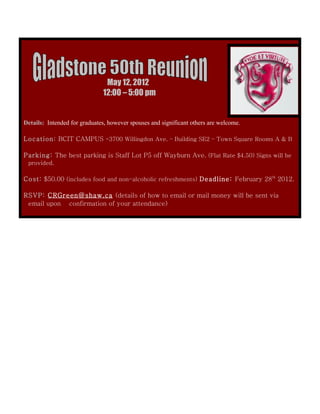Gladstone 50th Reunion