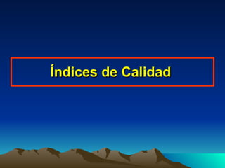 Índices de Calidad  