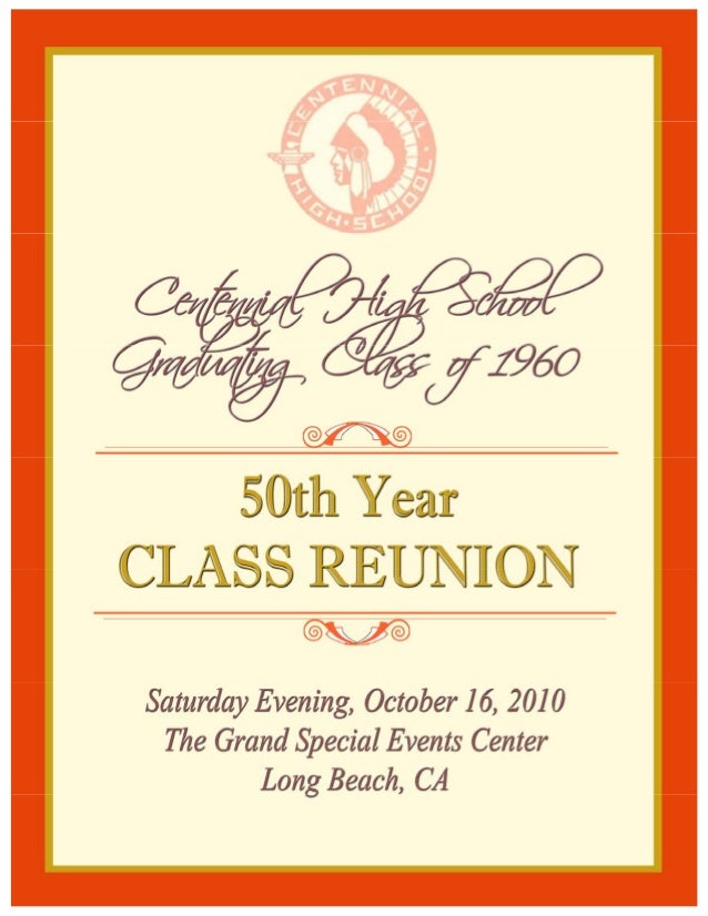 Class reunion program sample cover letter