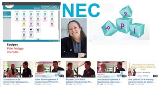 Equipes 
Pole Pédago 
Pole Vidéo 
 