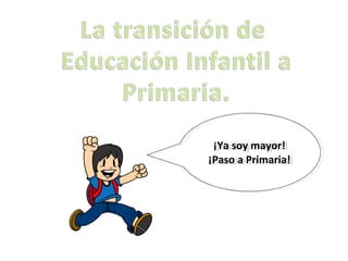 ¡Ya soy mayor!
¡Paso a Primaria!
¡Ya soy mayor!
¡Paso a Primaria!
 