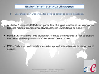 Réunion Régionale Ccef Zone Pacifique. Sydney 22-23 Mai 2014