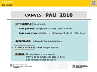 Batxillerat 
Selectivitat 
 