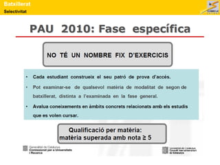 Batxillerat 
Selectivitat 
 