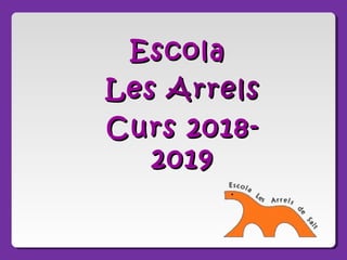 EscolaEscola
LesLes ArrelsArrels
Curs 2018-Curs 2018-
20192019
 
