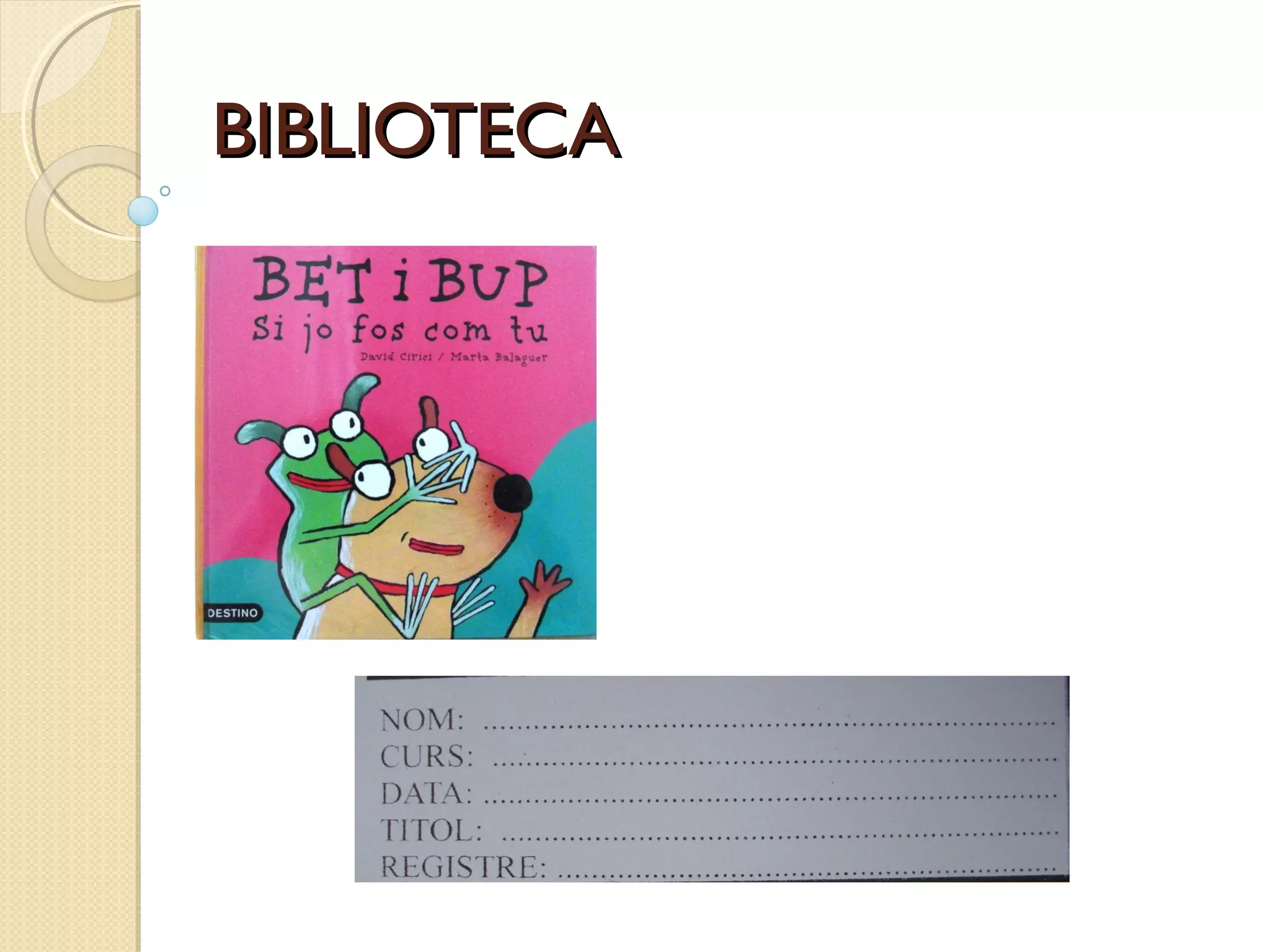 BBIIBBLLIIOOTTEECCAA 
 