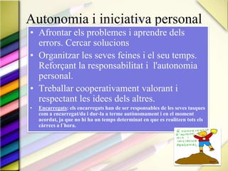 Tractament de la informació i competència digitalUtilitzar diferents programes informàtics. Processadors de textos, presentacions, recerca d’informació.Emprarles TIC com a element   per informar-se, aprendre i comunicar-se.Fer ús habitual de les TIC.S'aprofita  un  desdoblament per anar a la sala d'ordinadors.