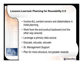 Reusability 2.0: The Key to Publishing Learning
