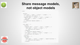 Share message models,
not object models