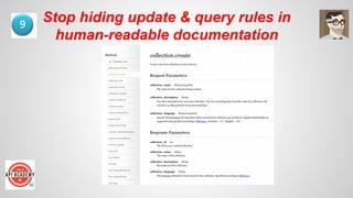 Stop hiding update & query rules in
human-readable documentation
