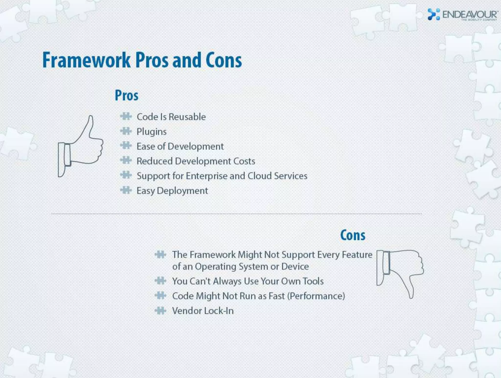 Accelerate mobile application development by leveraging reusable component frameworks