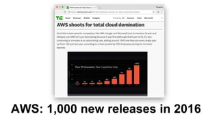 AWS: 1,000 new releases in 2016
 