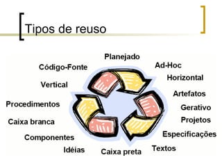 Padronização:  como os artefatos seguem uma padronização pré-definida, sua reutilização em um sistema causará conseqüente padronização. 
