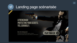 61
Landing page (pre-lancement)
Responsive  design  !!!
 