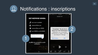 91
Notiﬁcations : inscriptions
1 2
3
Inscrits  :  100%  
 