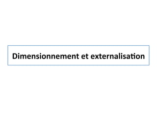 Dimensionnement	
  et	
  externalisa?on	
  
 