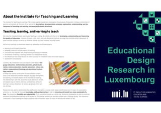 Educational
Design
Research in
Luxembourg
 