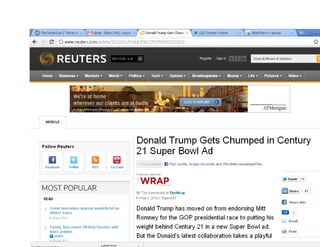 Reuters trump gets chumped by century 21