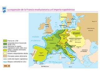 La expansión de la Francia revolucionaria y el imperio napoleónico
DOC. 20DOC. 20
 