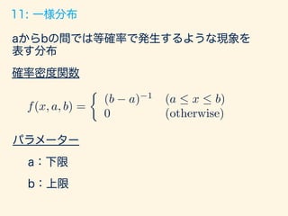 11/76
一様分布
Standard Uniform Distribution
 