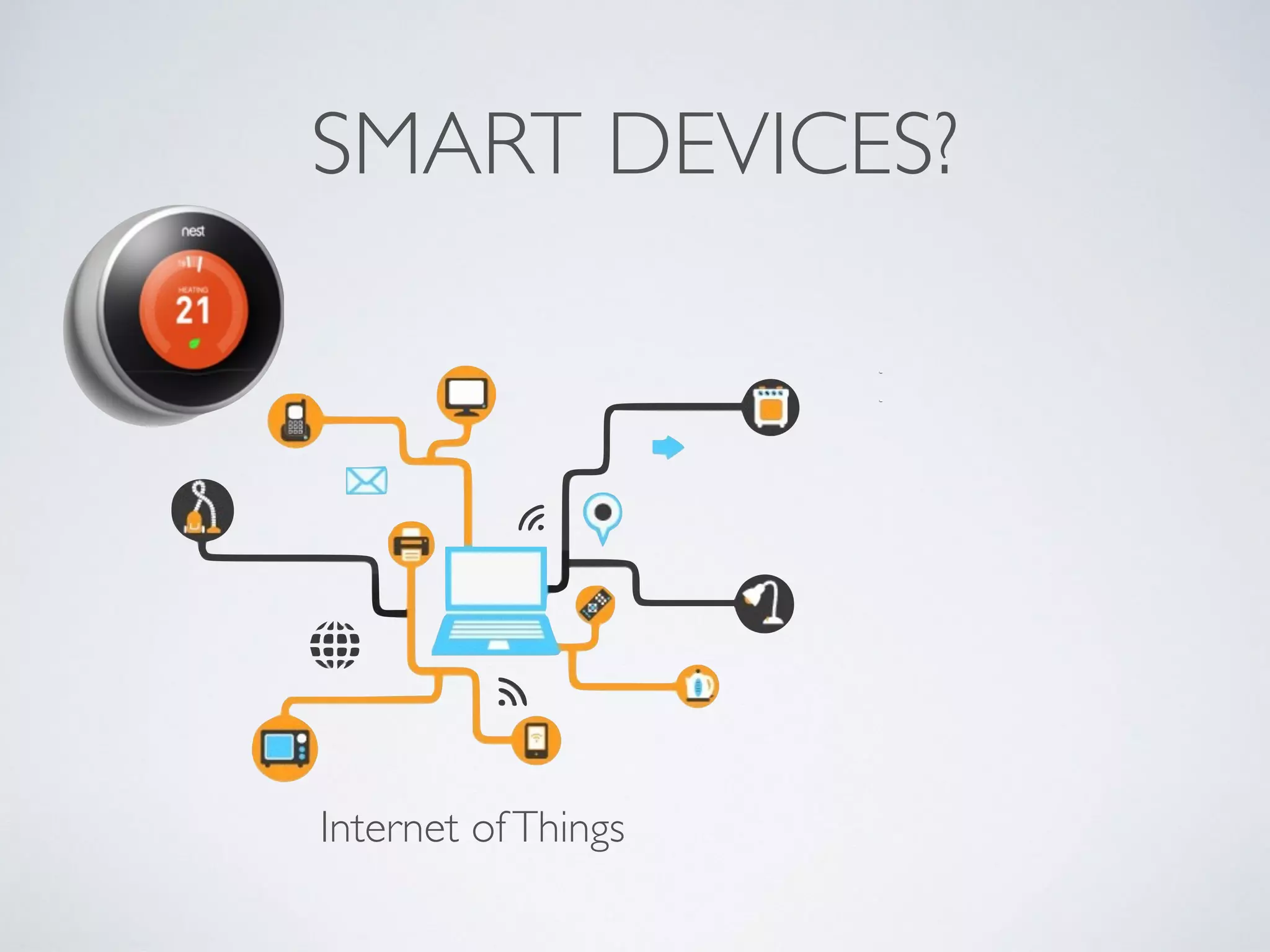 SMART DEVICES?
Internet ofThings
 